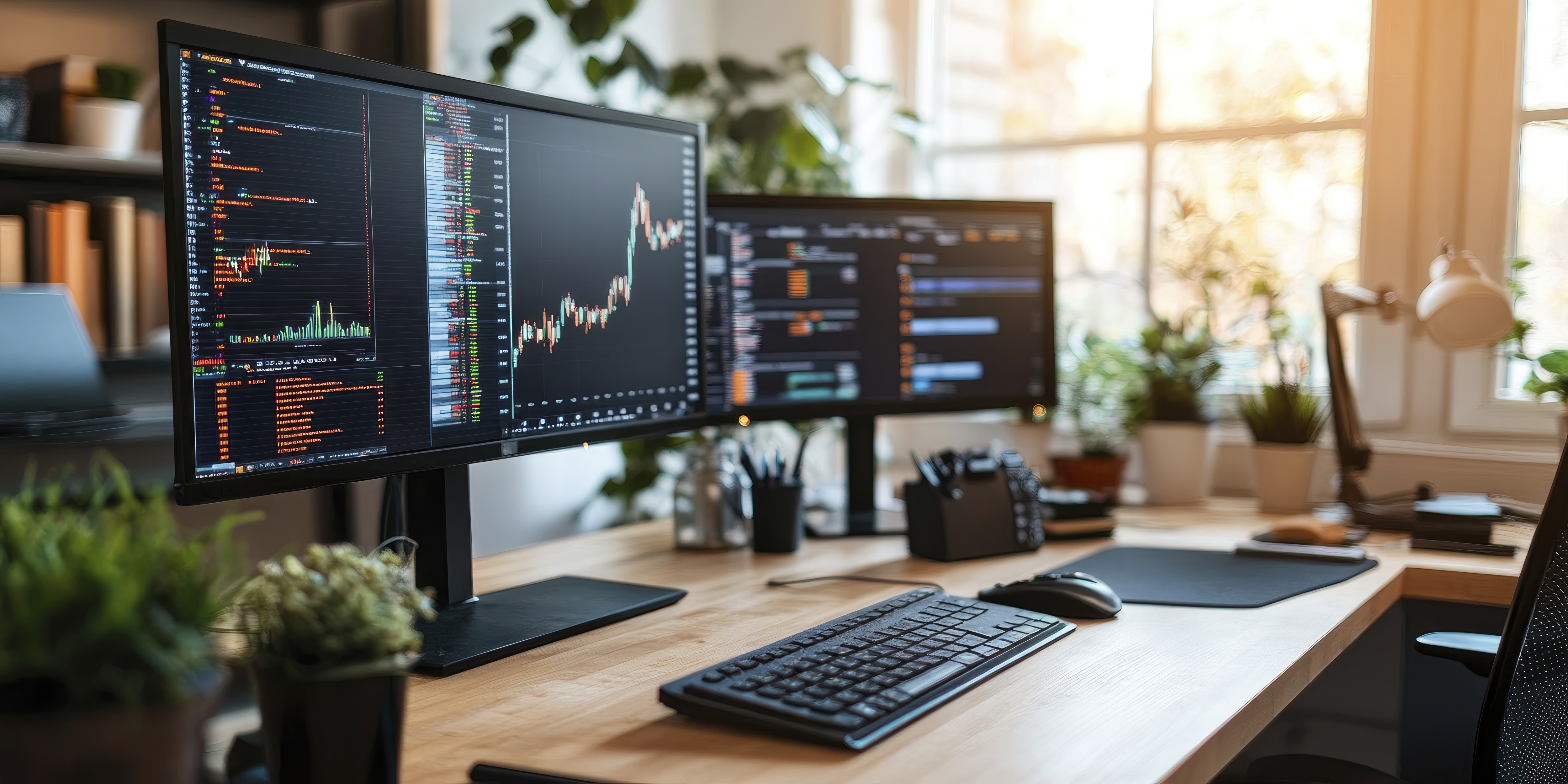 Modern abstract futuristic landscape with metallic tones and dynamic geometry